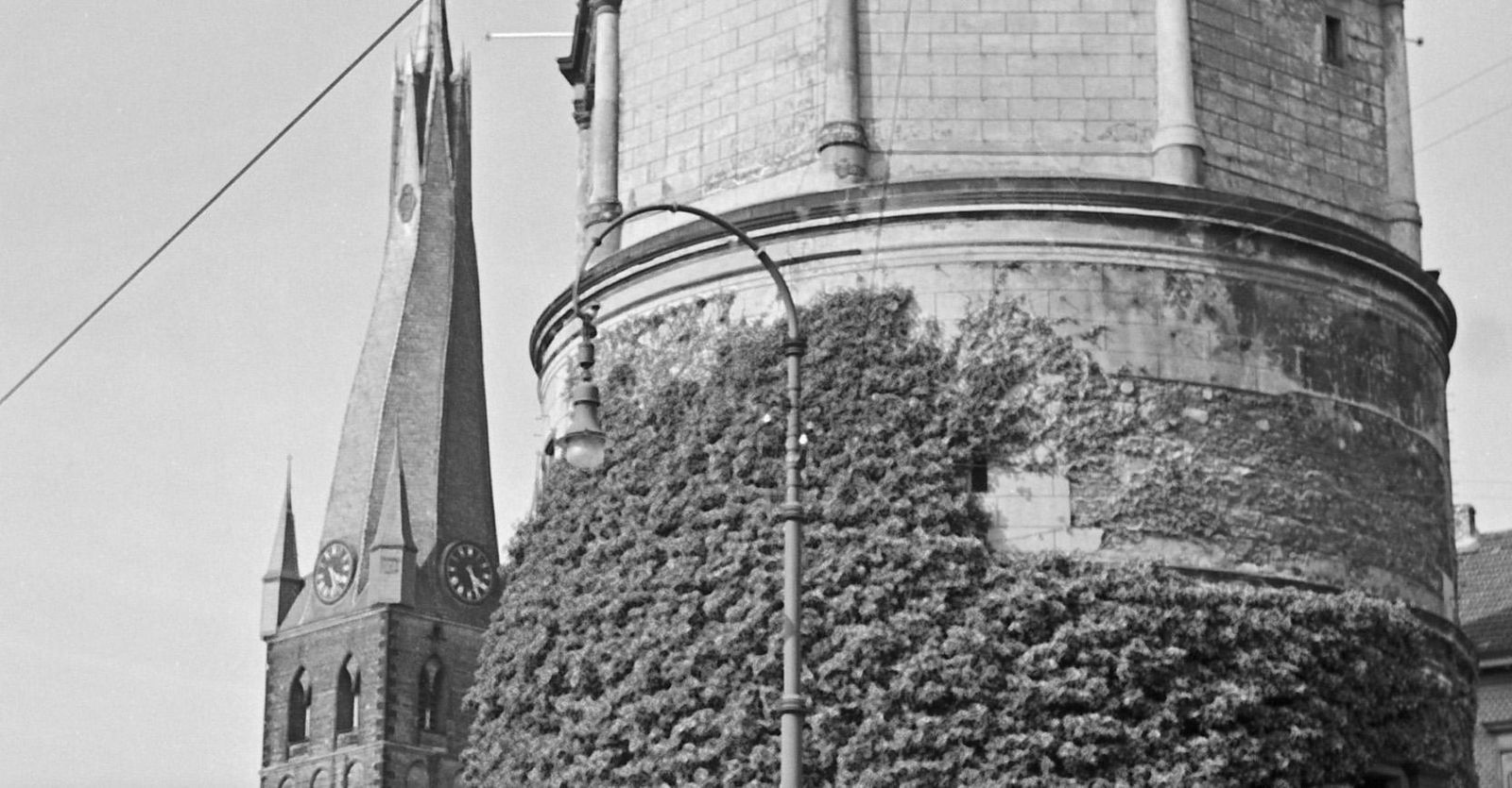 Karl Heinrich Lämmel Castle Tower And St. Lambert's Church Duesseldorf, Germany 1937 Printed Later 1937/2021 photo furniture