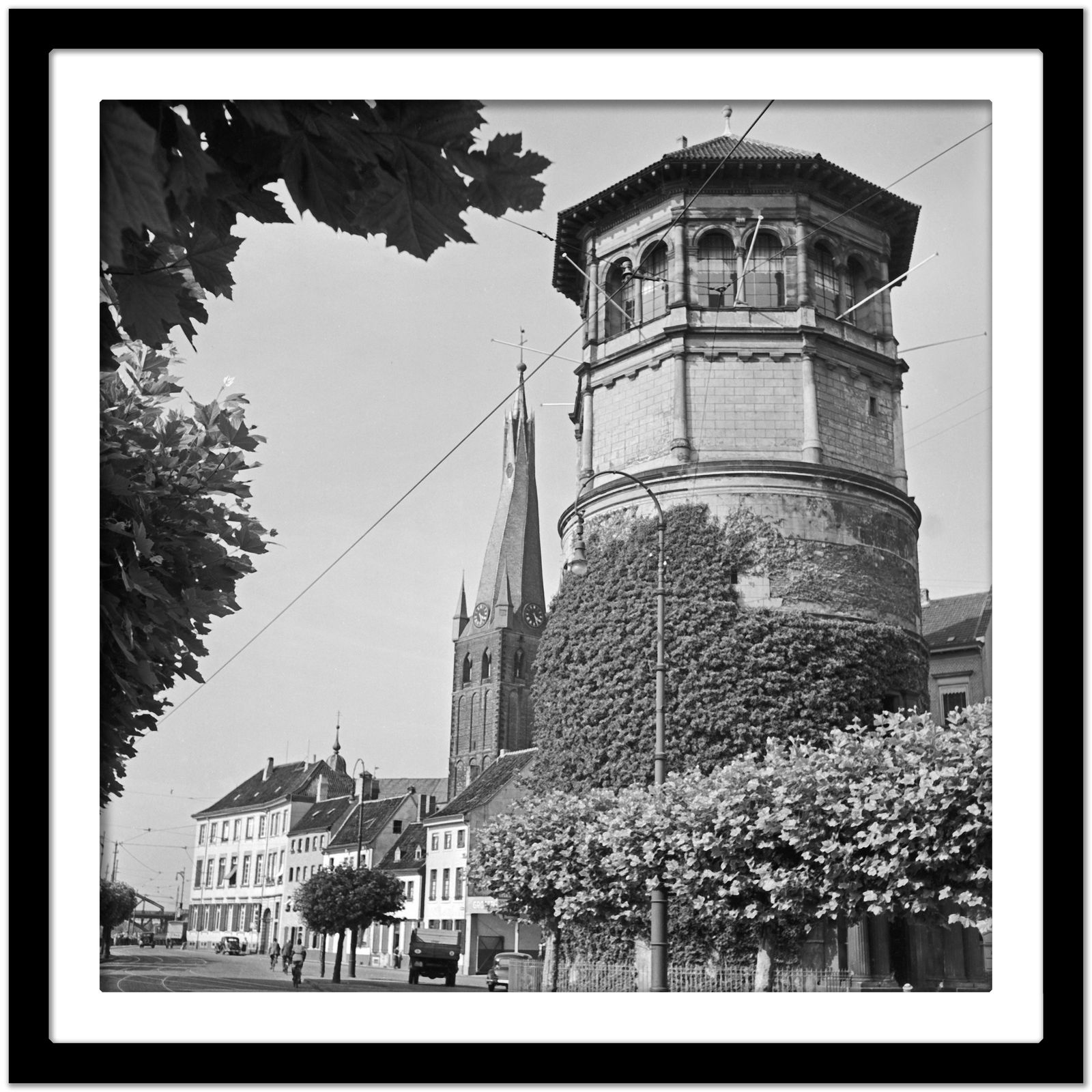 Karl Heinrich Lämmel Castle Tower And St. Lambert's Church Duesseldorf, Germany 1937 Printed Later 1937/2021 photo Art