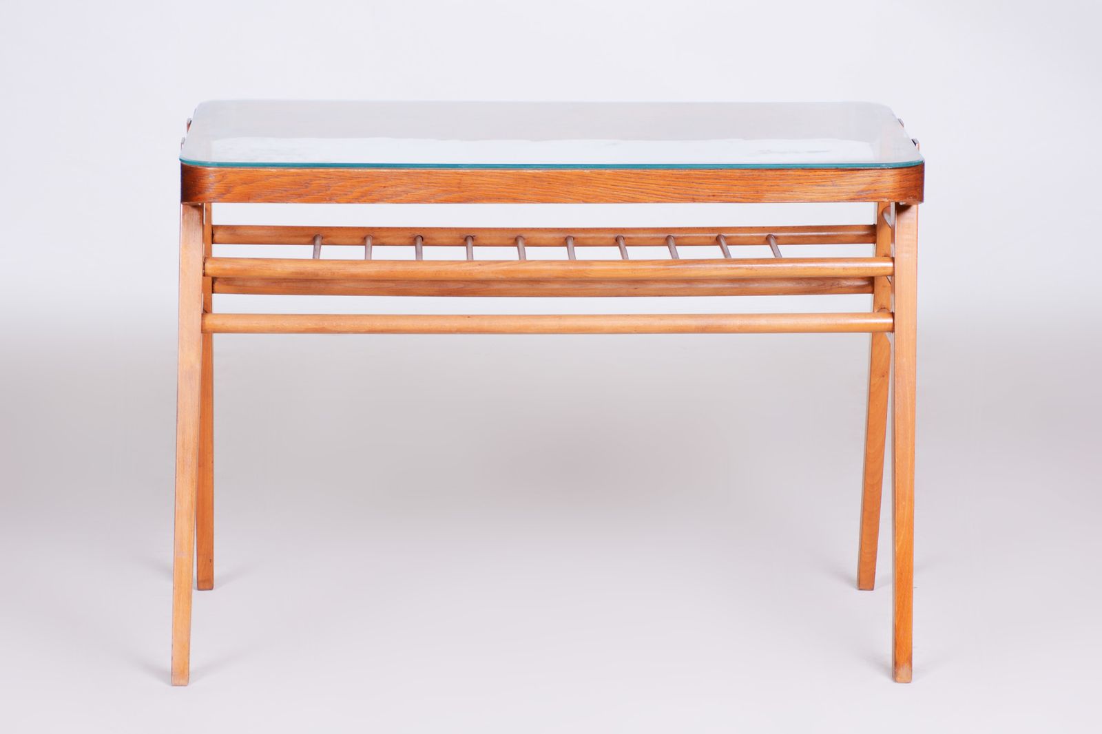 Oak Table, Czech Midcentury, Preserved Original Condition, 1950s photo furniture
