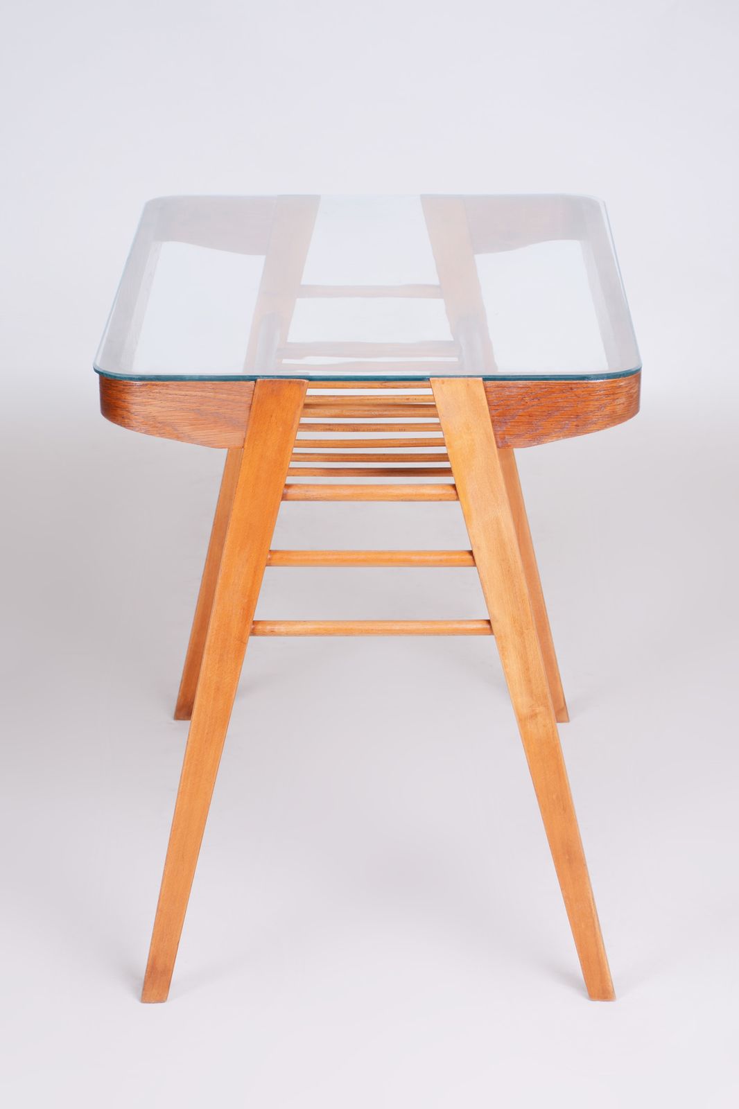 Oak Table, Czech Midcentury, Preserved Original Condition, 1950s photo for sale