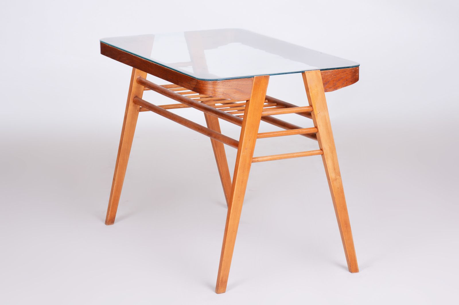 Oak Table, Czech Midcentury, Preserved Original Condition, 1950s