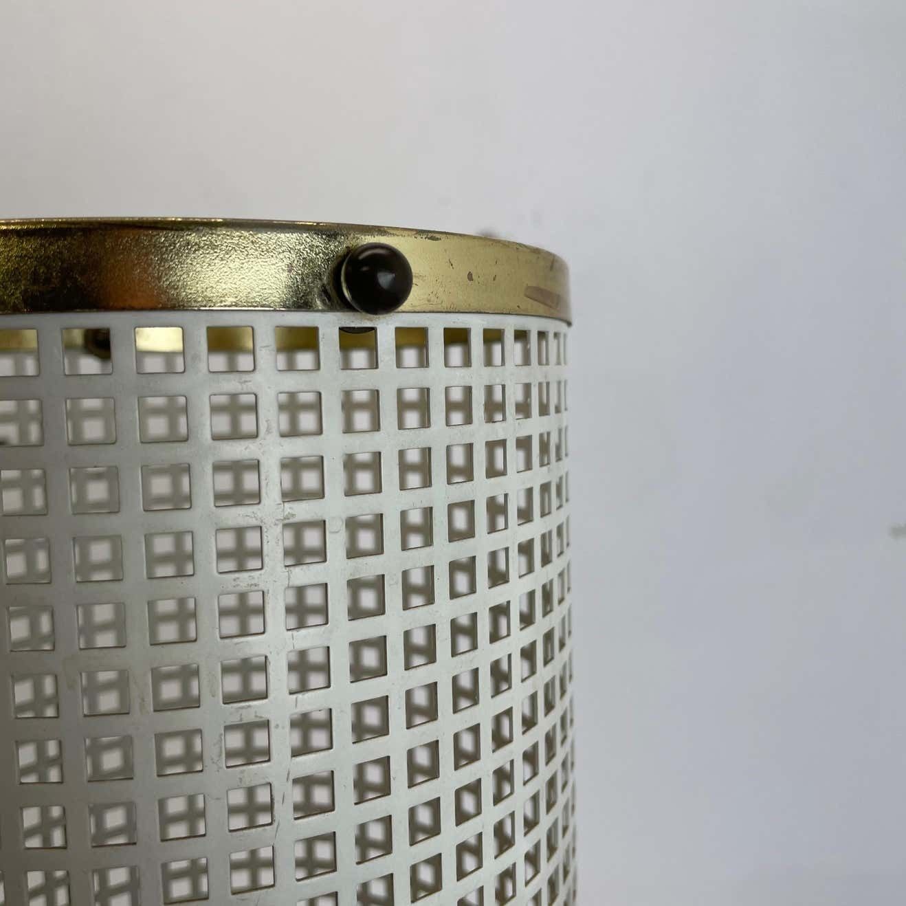 Home Decor Midcentury Brass Matégot Style Hollywood Regency Umbrella Stand, France, 1950s photo