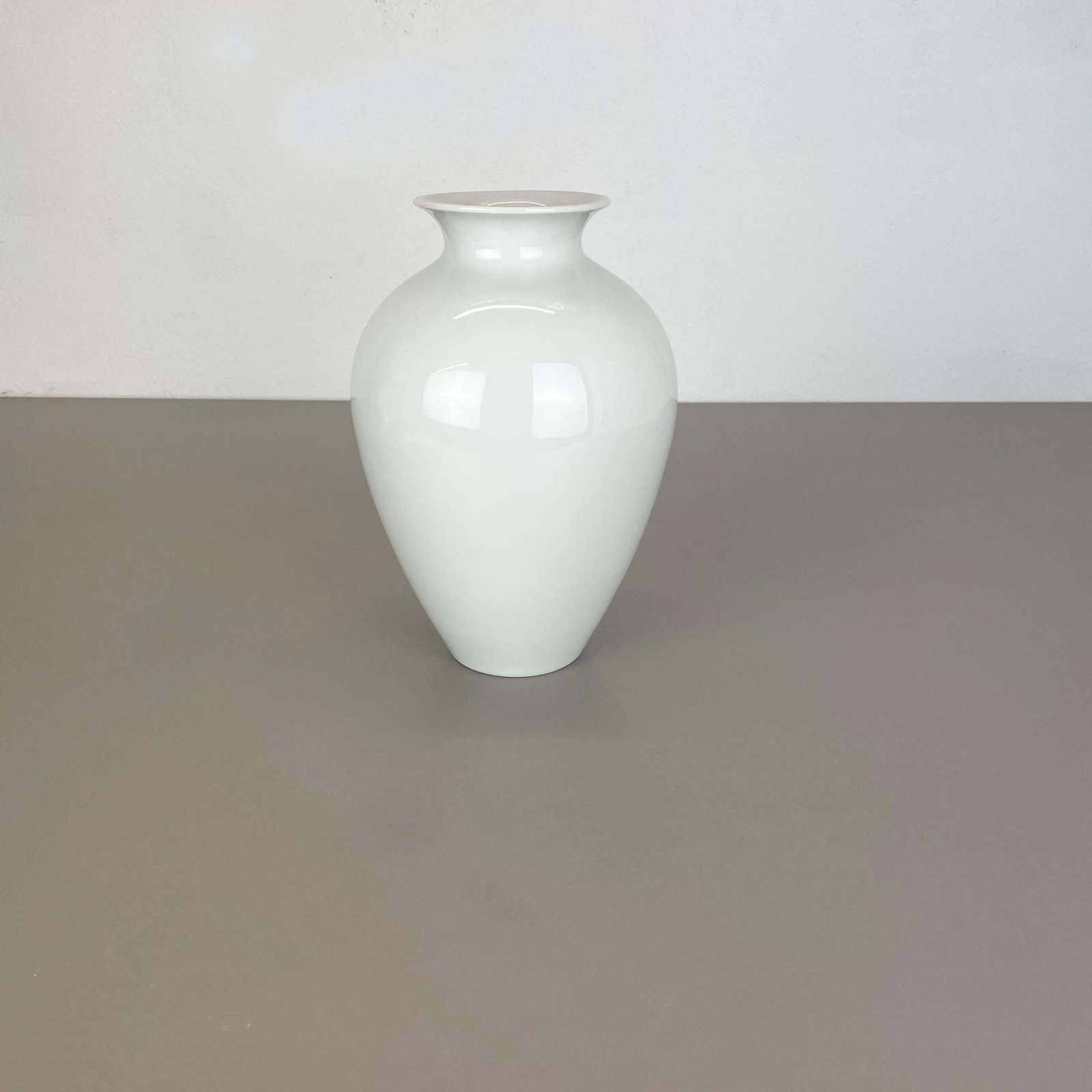 Large Op Art Vase Porcelain German Vase By Fürstenberg Ceramics, Germany, 1970s photo furniture