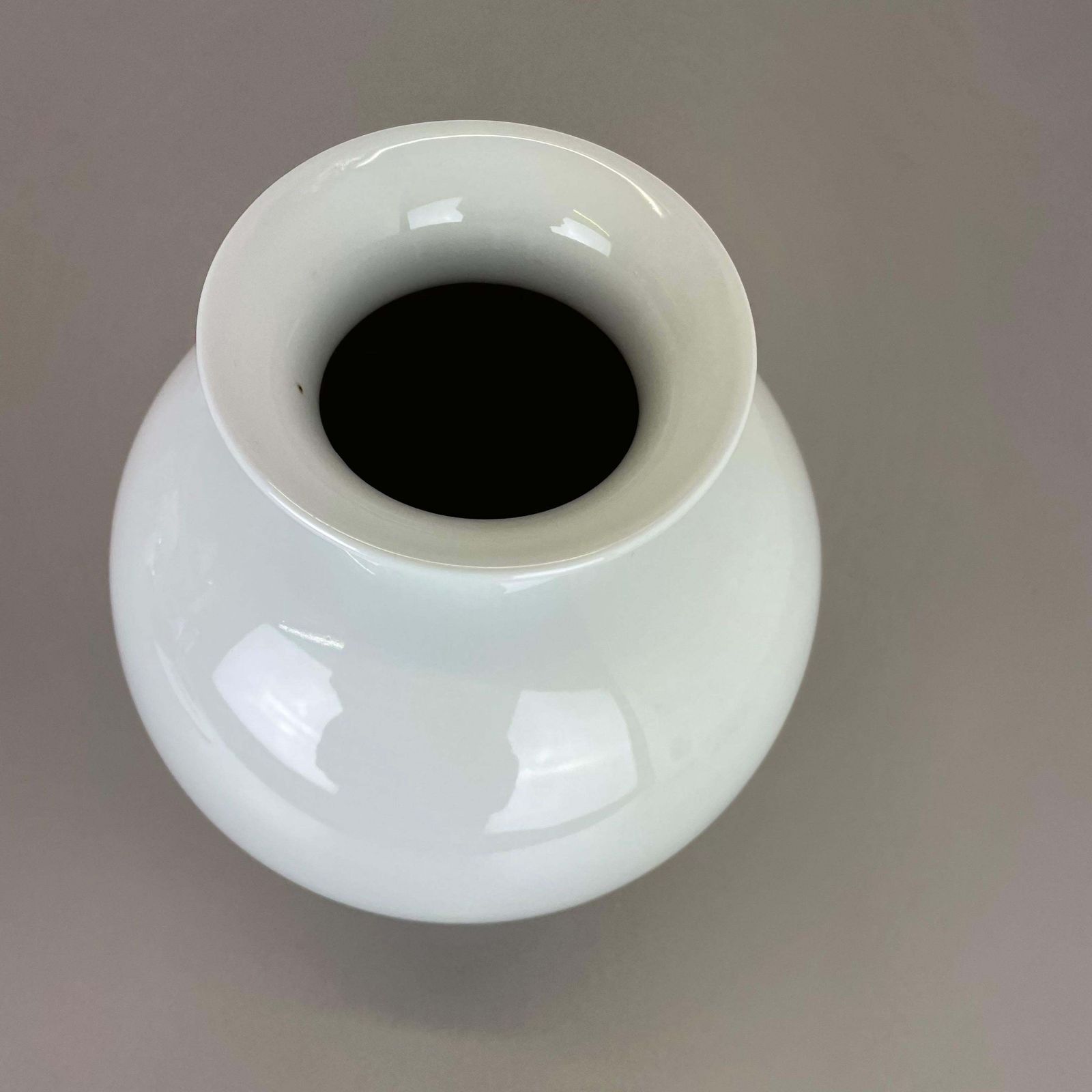 Large Op Art Vase Porcelain German Vase By Fürstenberg Ceramics, Germany, 1970s photo vintage