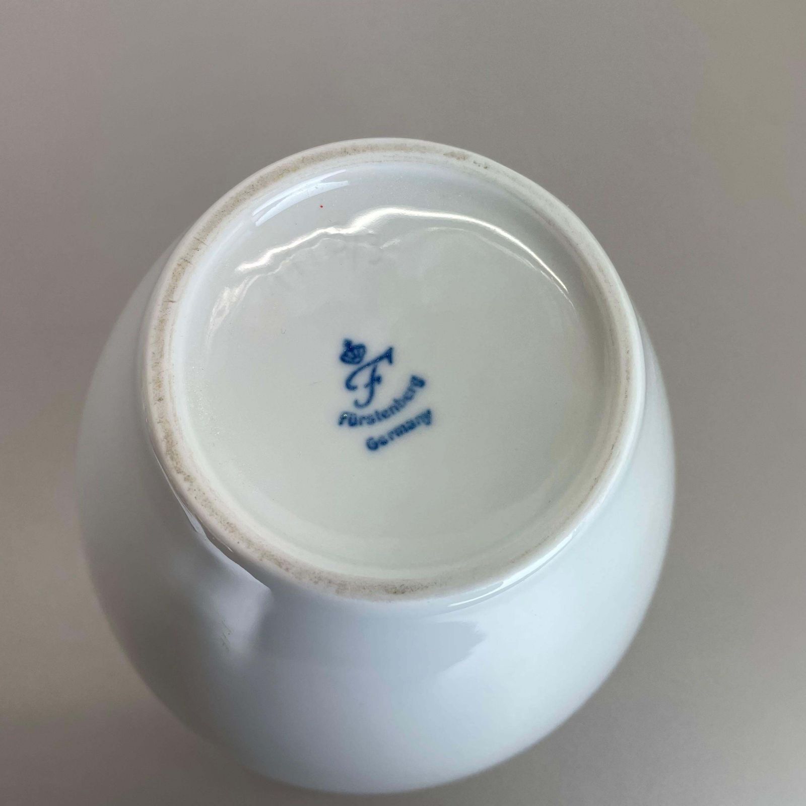photo vintage Large Op Art Vase Porcelain German Vase By Fürstenberg Ceramics, Germany, 1970s