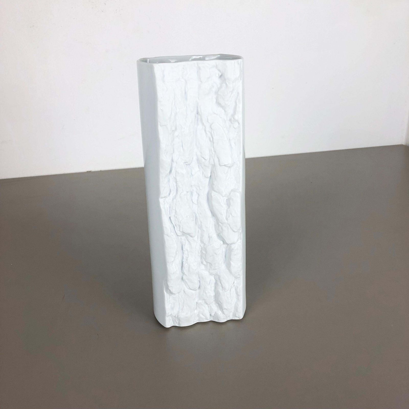 Original Large Porcelain Op Art Vase Made By Bareuther, Bavaria, Germany, 1970s photo for sale