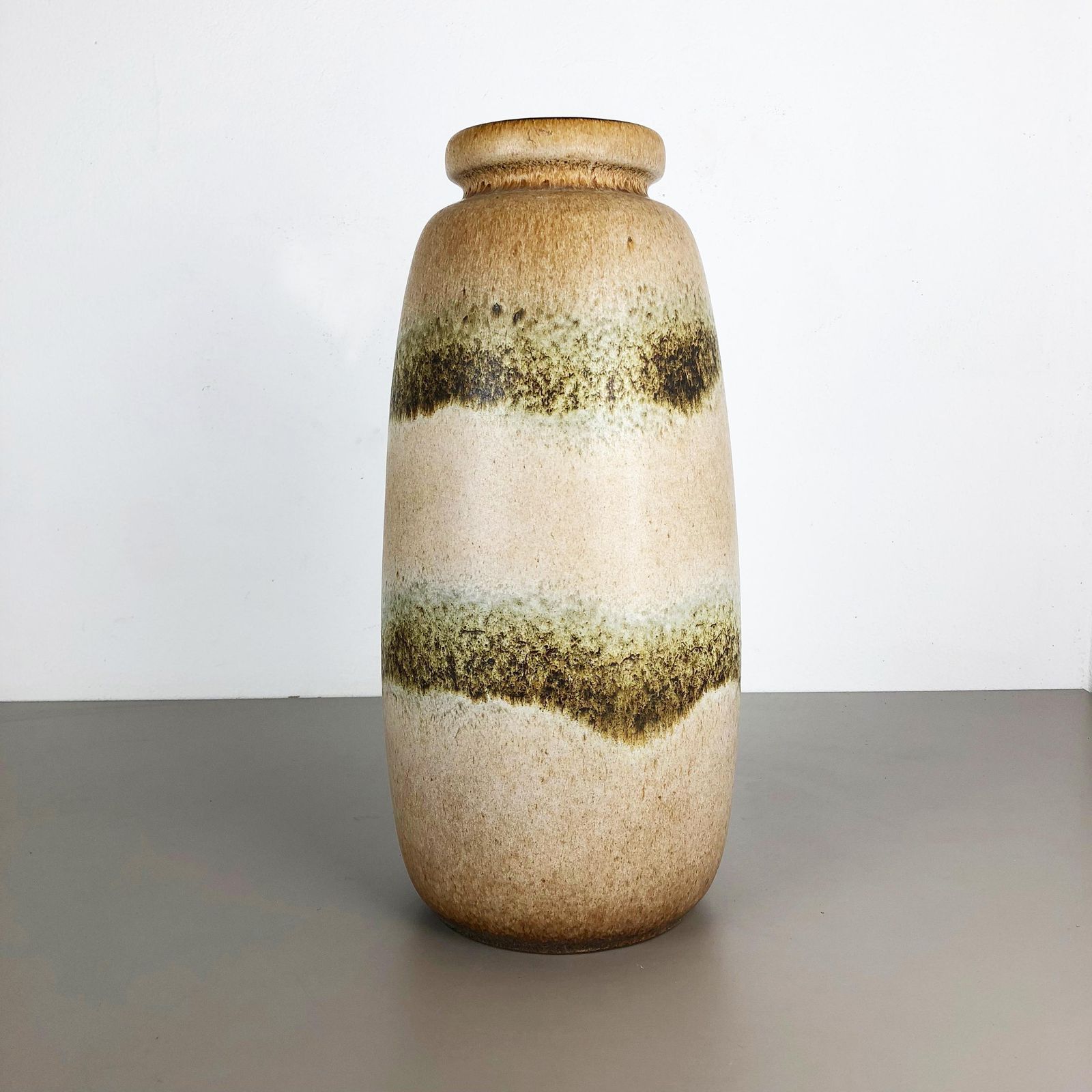 Large Pottery Fat Lava Multi Color 284 47 Floor Vase Made By Scheurich, 1970s photo furniture
