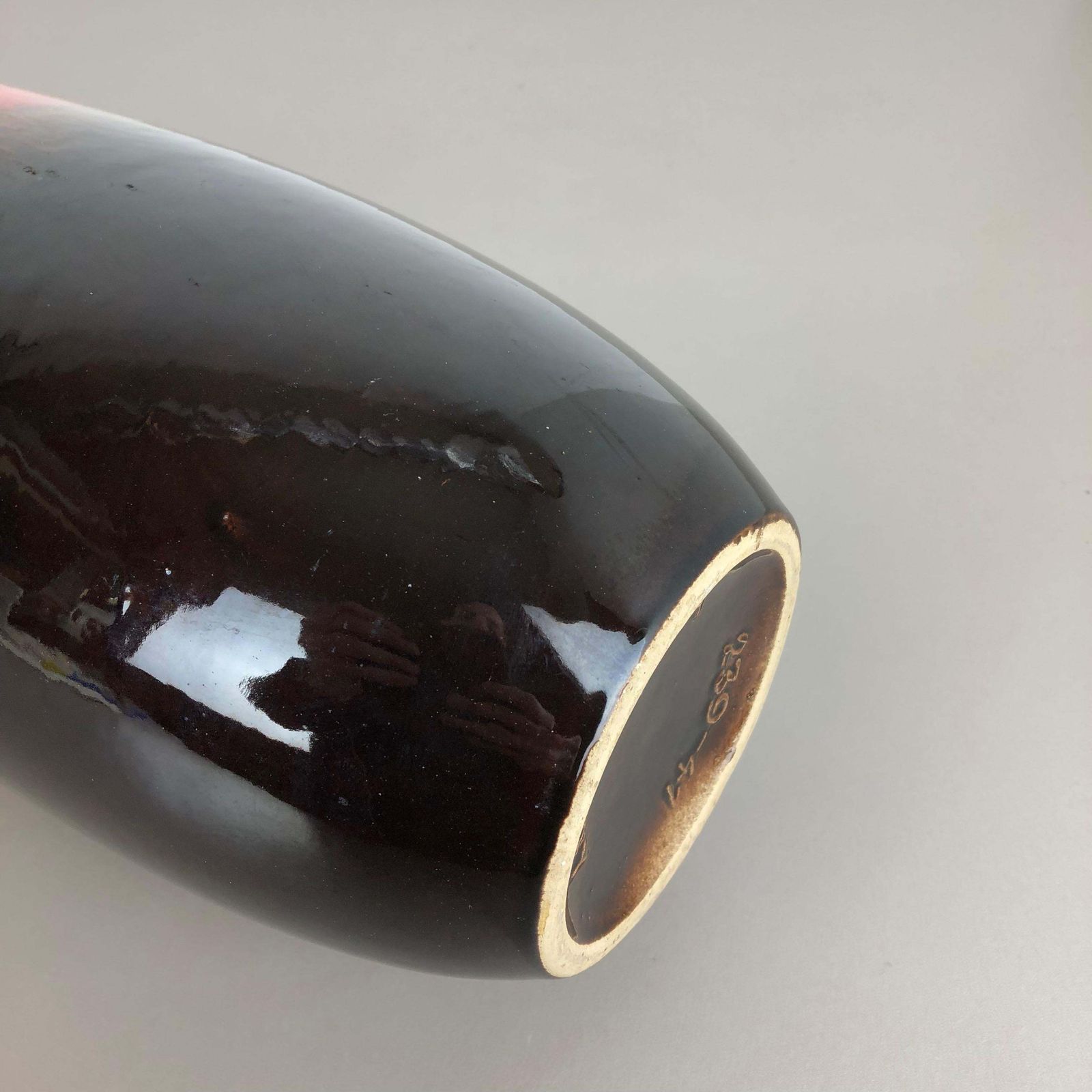 photo for sale Large Pottery Fat Lava Multi Color 239 41 Vase Made By Scheurich, 1970s