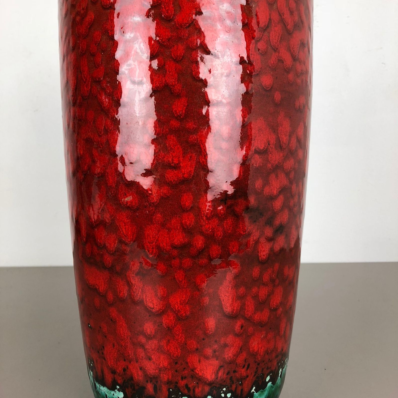 Home Decor Large Pottery Fat Lava Multi Color 517 45 Floor Vase Made By Scheurich 1970s photo