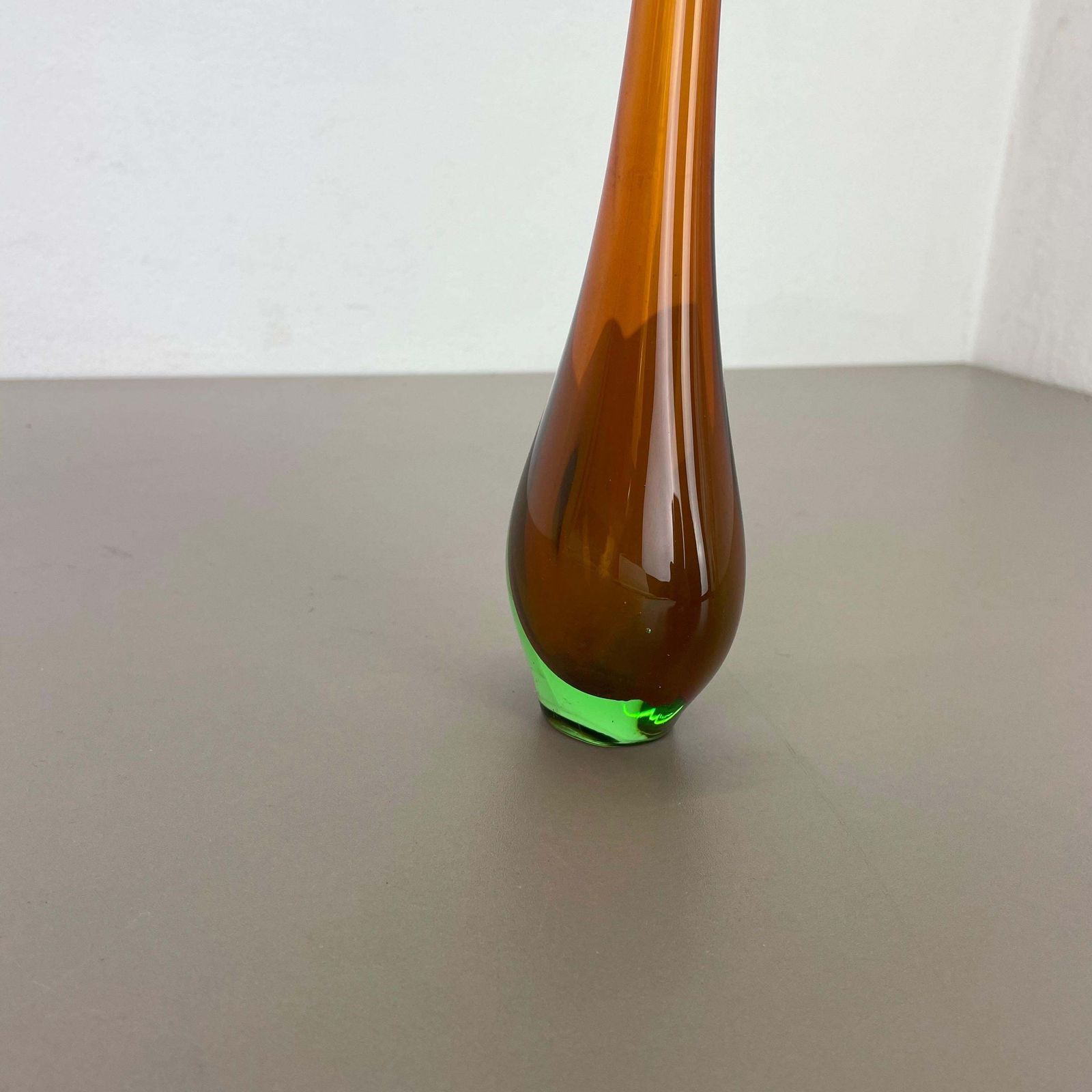 Large 1960s Murano Glass Sommerso Single Stem Vase By Flavio Poli, Italy photo 517.0