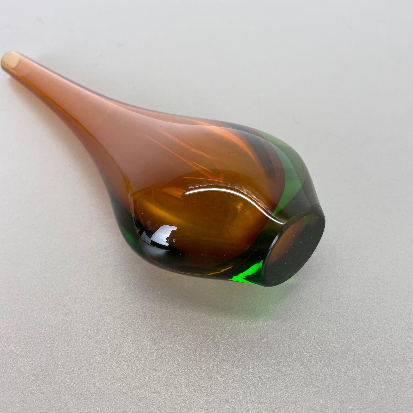 photo buy Large 1960s Murano Glass Sommerso Single Stem Vase By Flavio Poli, Italy