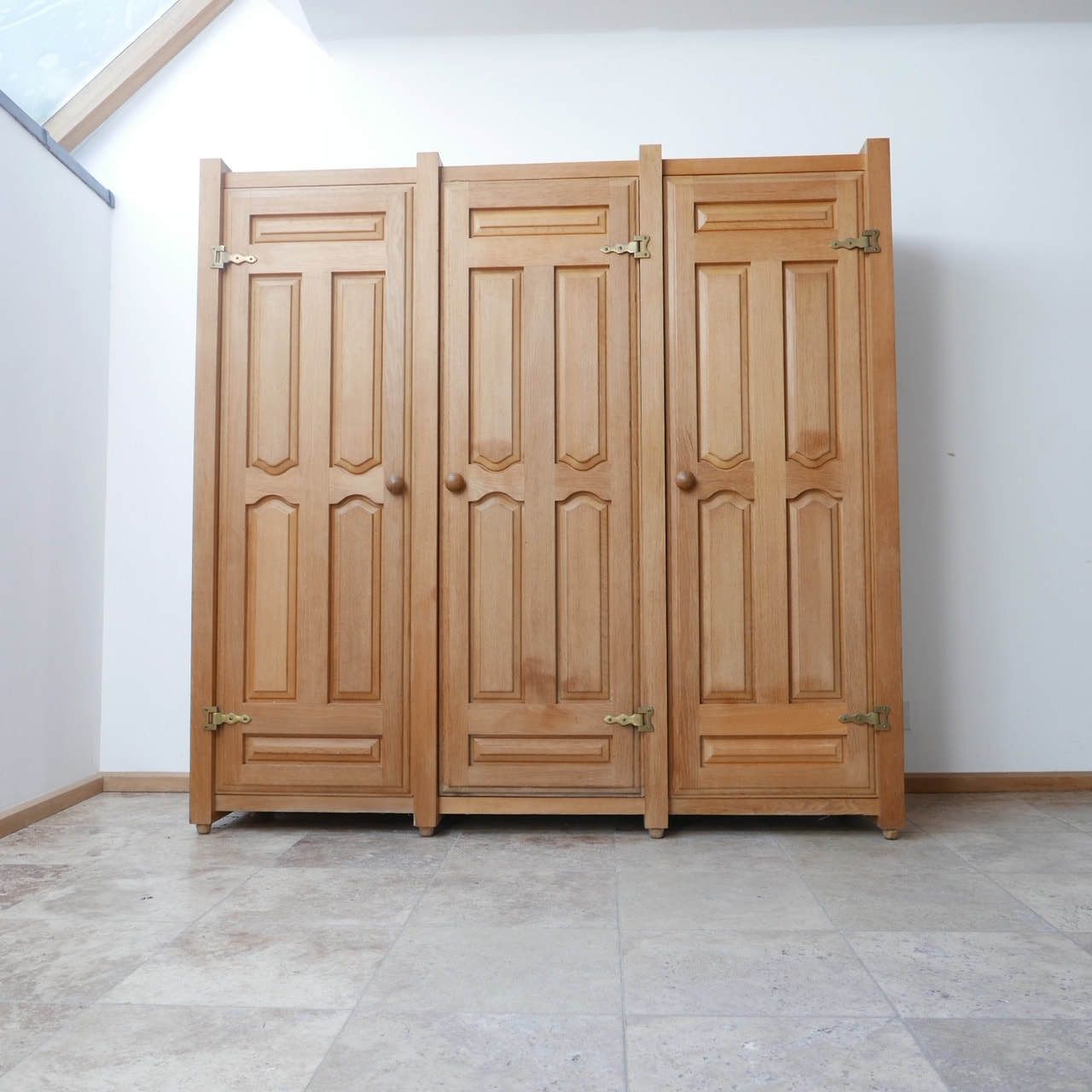 photo vintage Guillerme Et Chambron Oak Mid Century French Armoire Cabinet