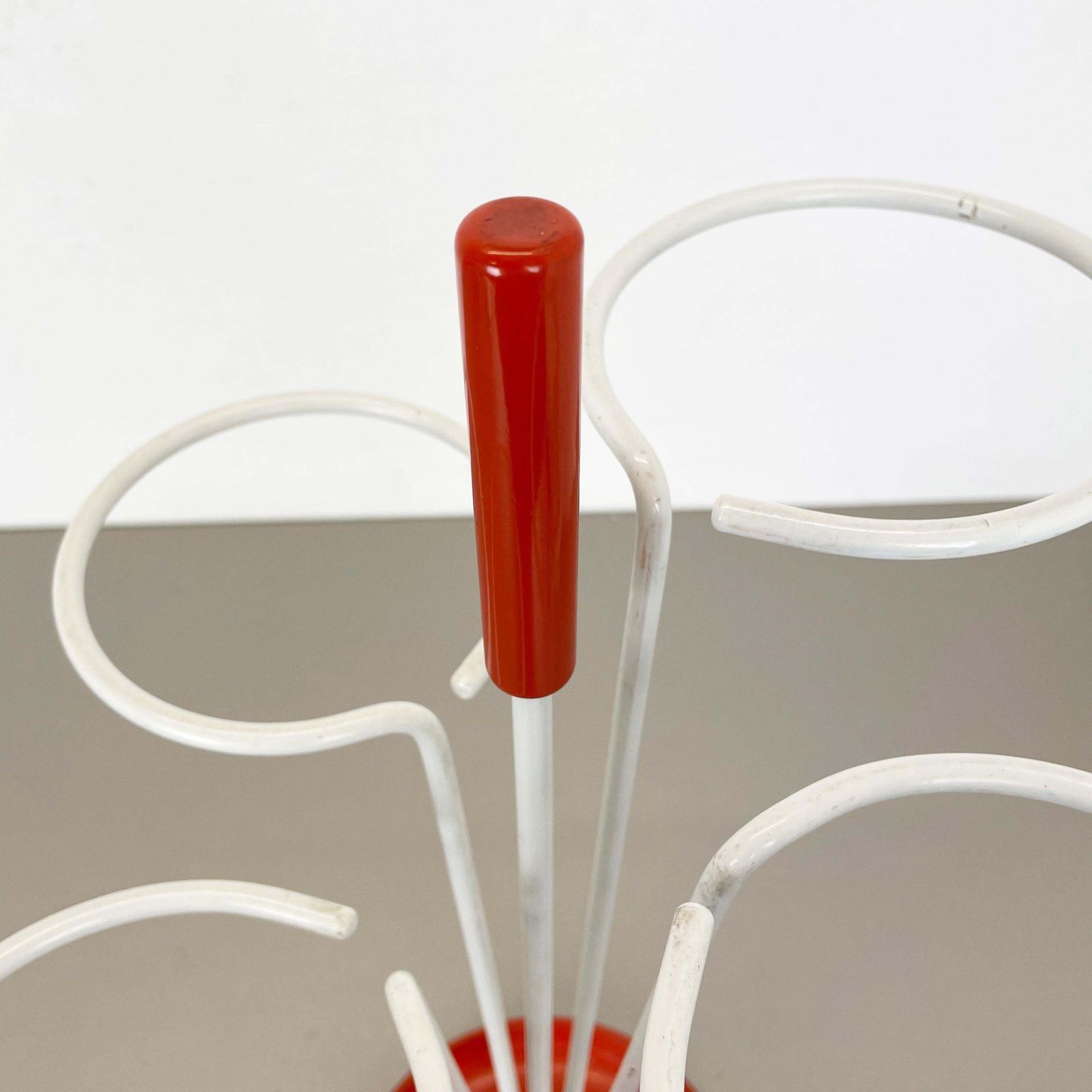 Original Minimalist Matégot Style Metal Pop Art Umbrella Stand, Germany, 1960s photo vintage