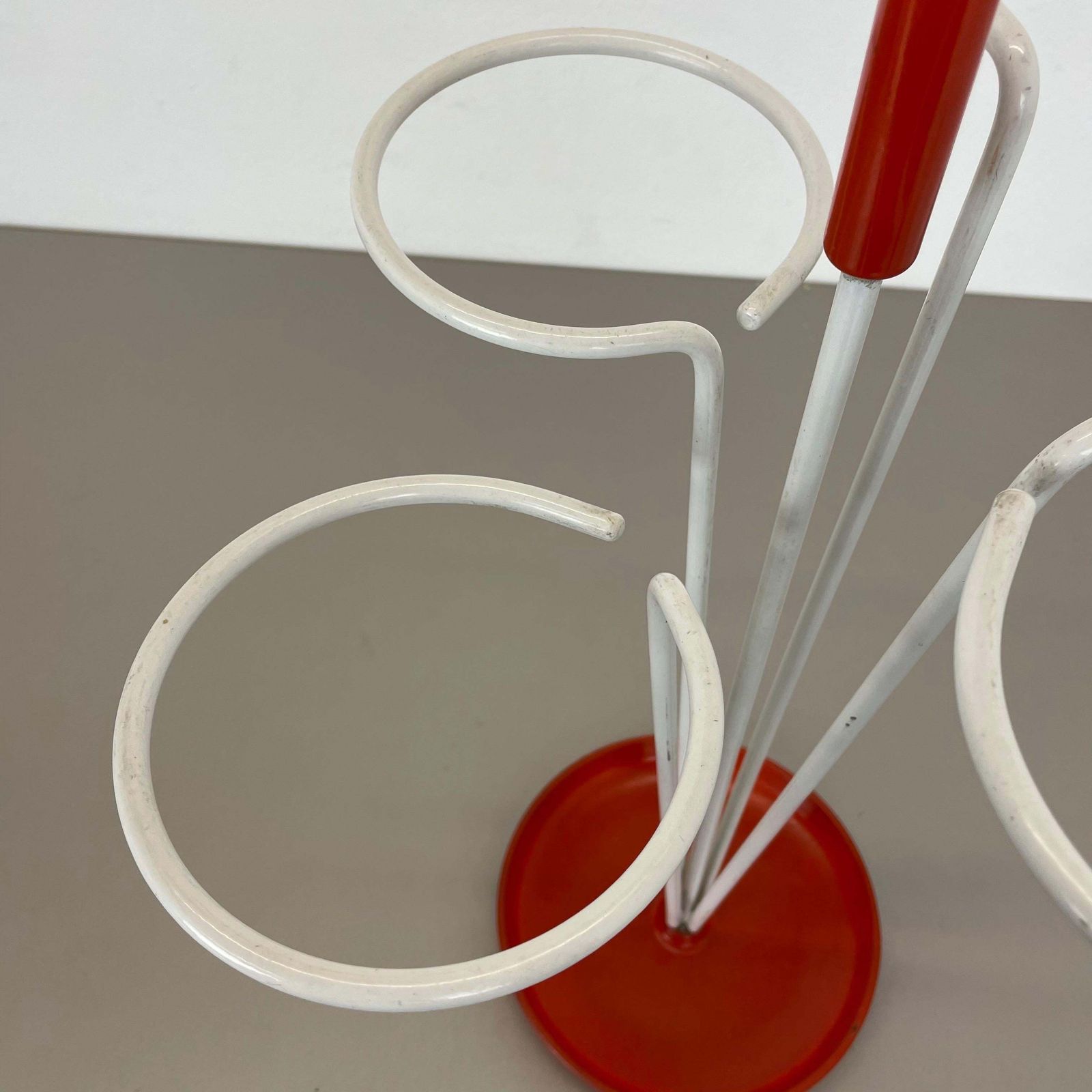 photo furniture Original Minimalist Matégot Style Metal Pop Art Umbrella Stand, Germany, 1960s