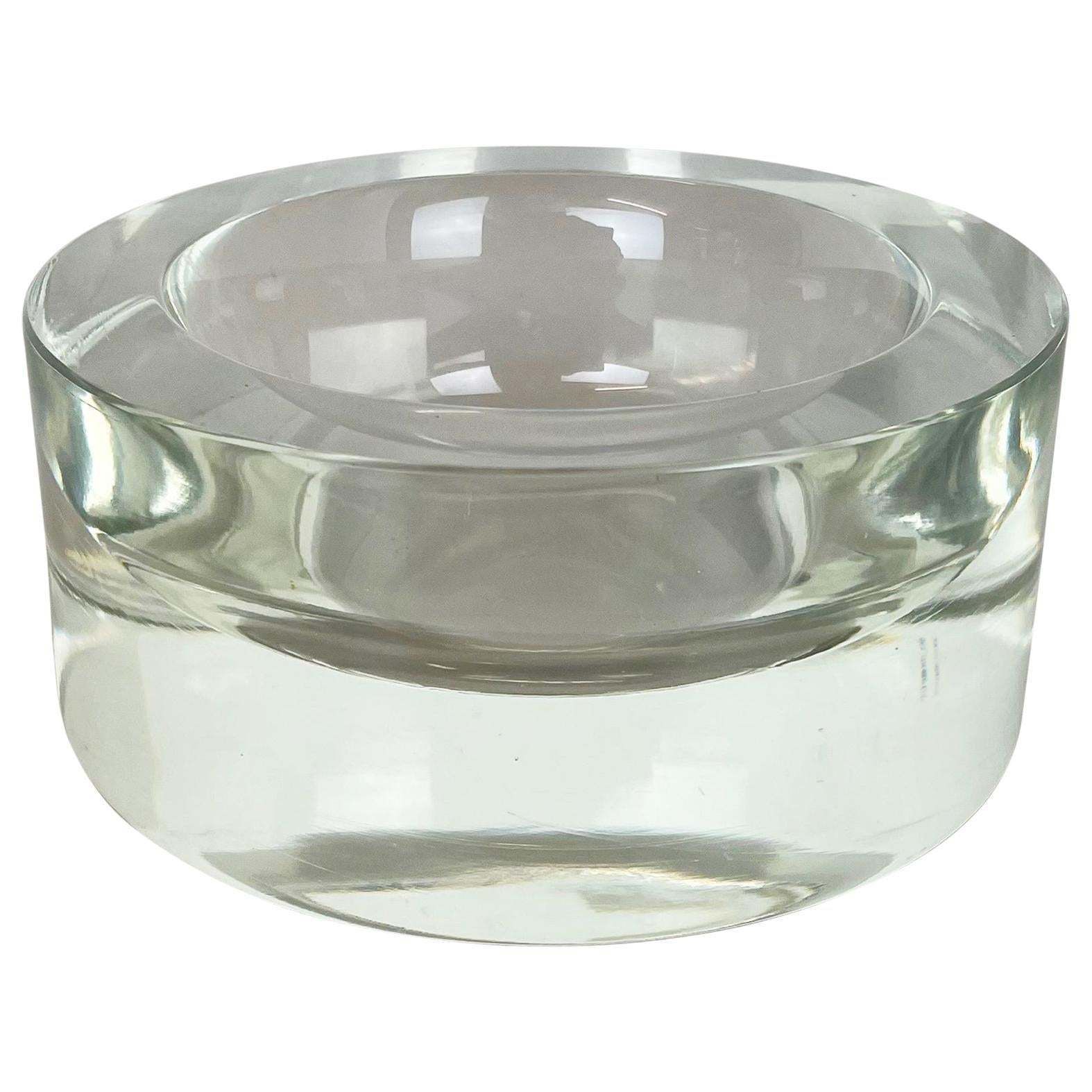 New Old Stock 2,6kg Lucid Bowl Murano Glass Seguso Vetri D'arte, Italy, 1970 No1 photo furniture