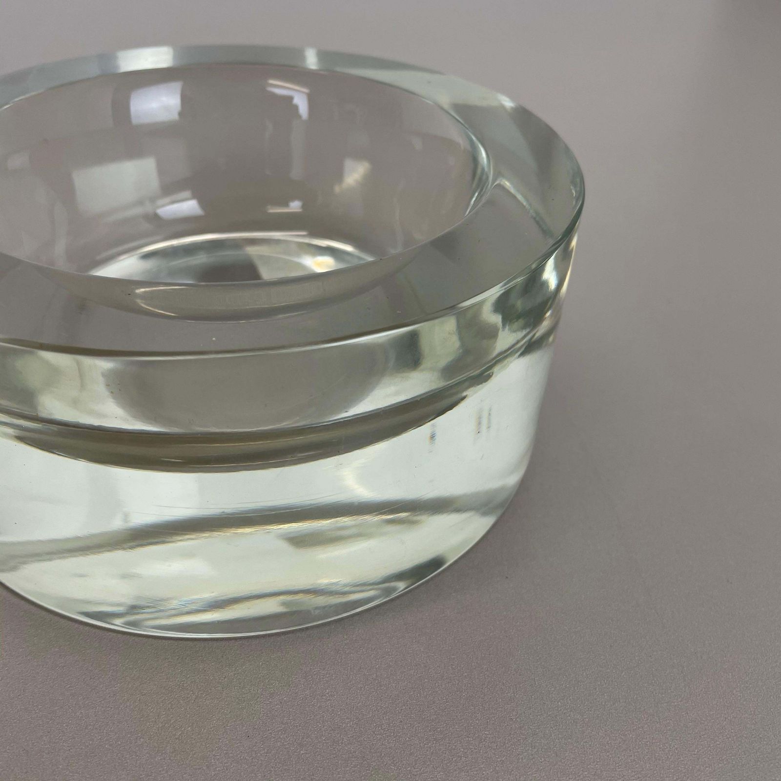 New Old Stock 2,6kg Lucid Bowl Murano Glass Seguso Vetri D'arte, Italy, 1970 No1 photo 1927.0