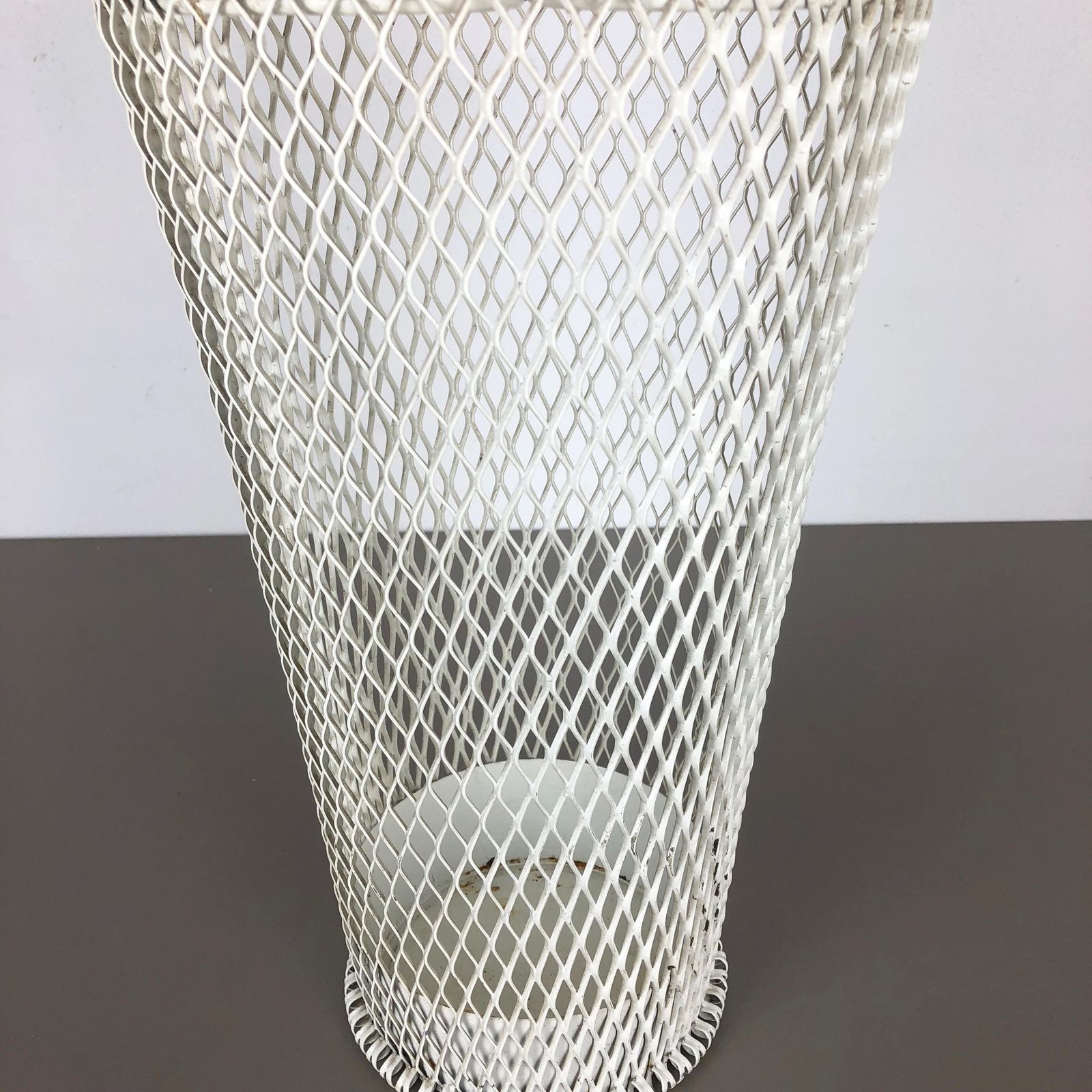 Original Matégot Style Metal Umbrella Stand, Mid Century Modern, France, 1960s photo for sale