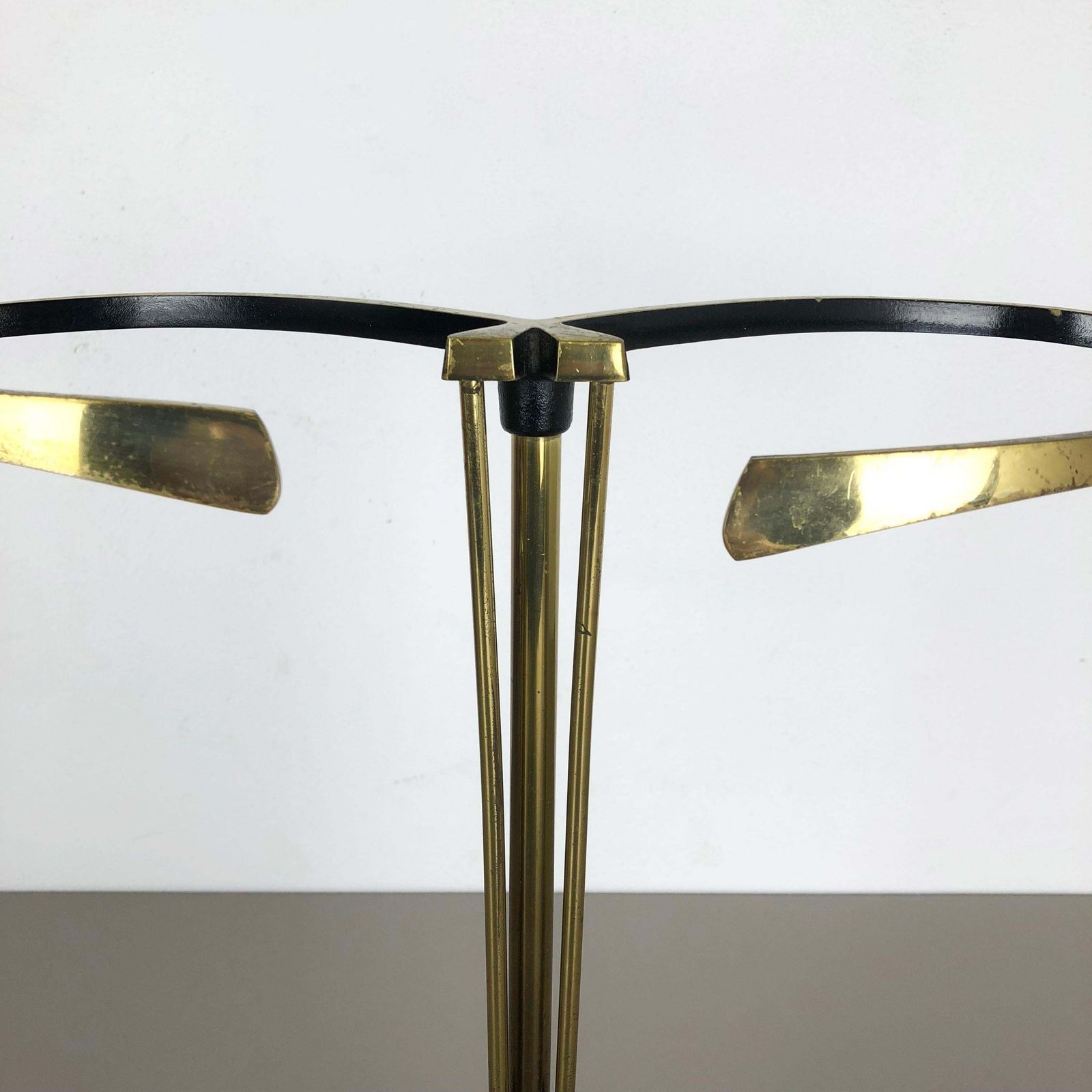 Original Midcentury Metal Brass Auböck Style Umbrella Stand, Austria, 1950s photo Home Decor
