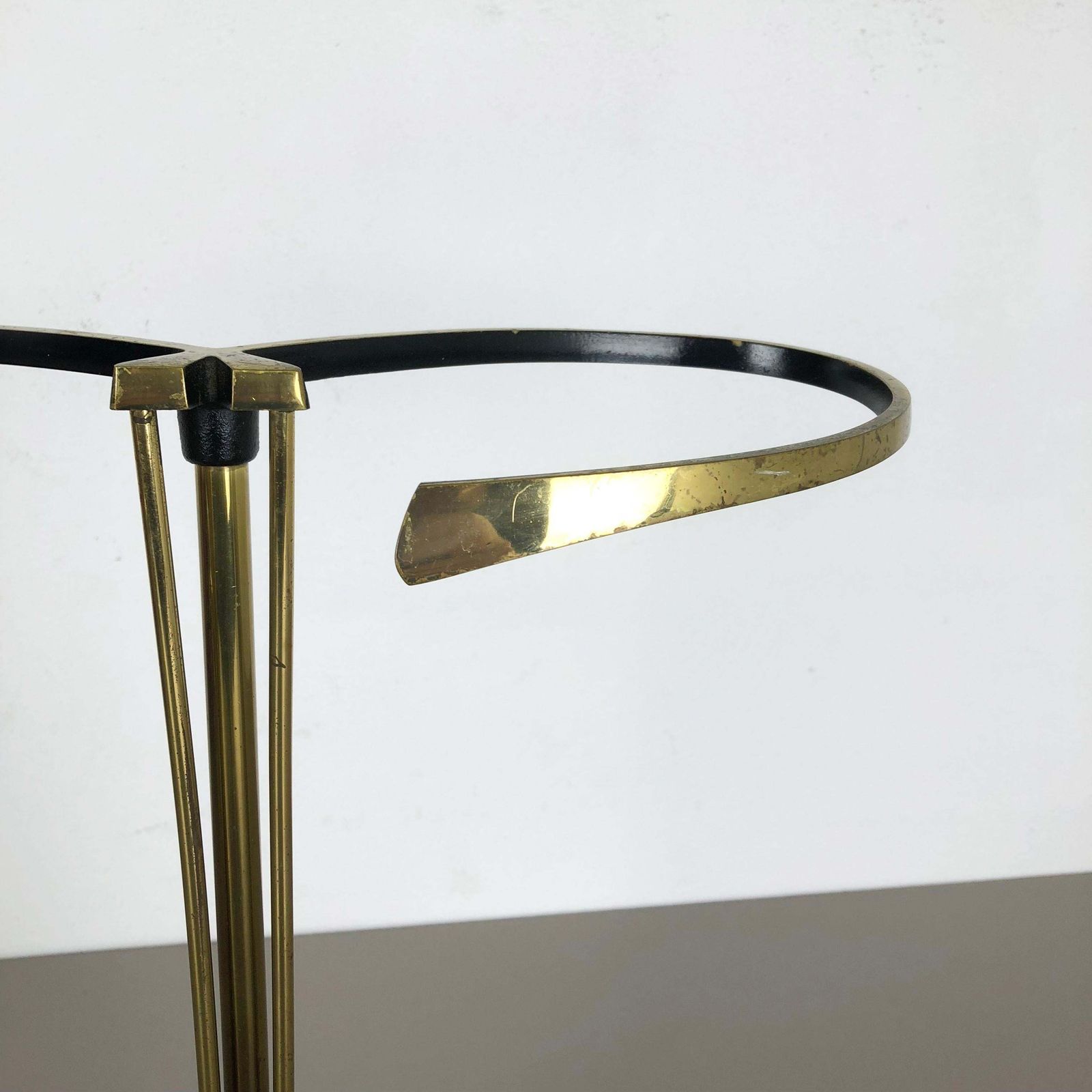 788.0 Original Midcentury Metal Brass Auböck Style Umbrella Stand, Austria, 1950s photo
