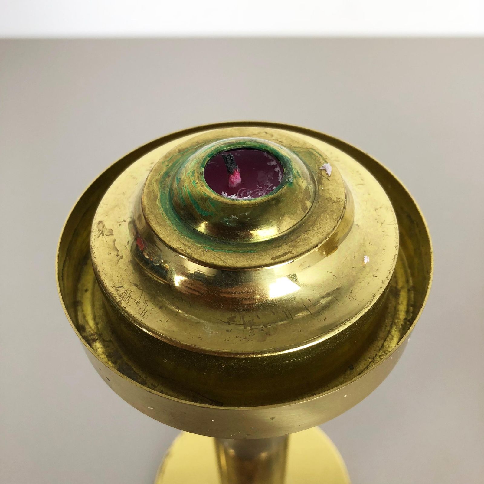 photo vintage 1960s Brass And Glass "Claudia" Candleholder Made By Hans Agne Jakobsson, Sweden