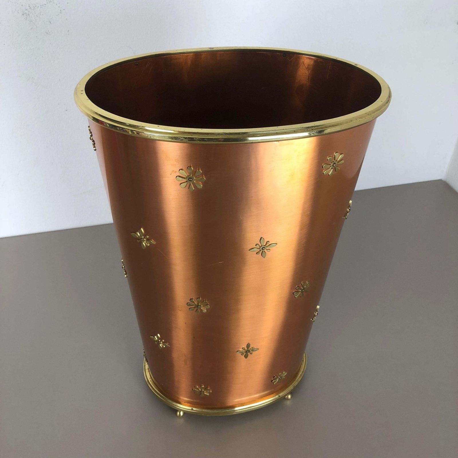 Original 1950s Copper Umbrella Stand By Vereinigte Werkstätten München, Germany photo buy