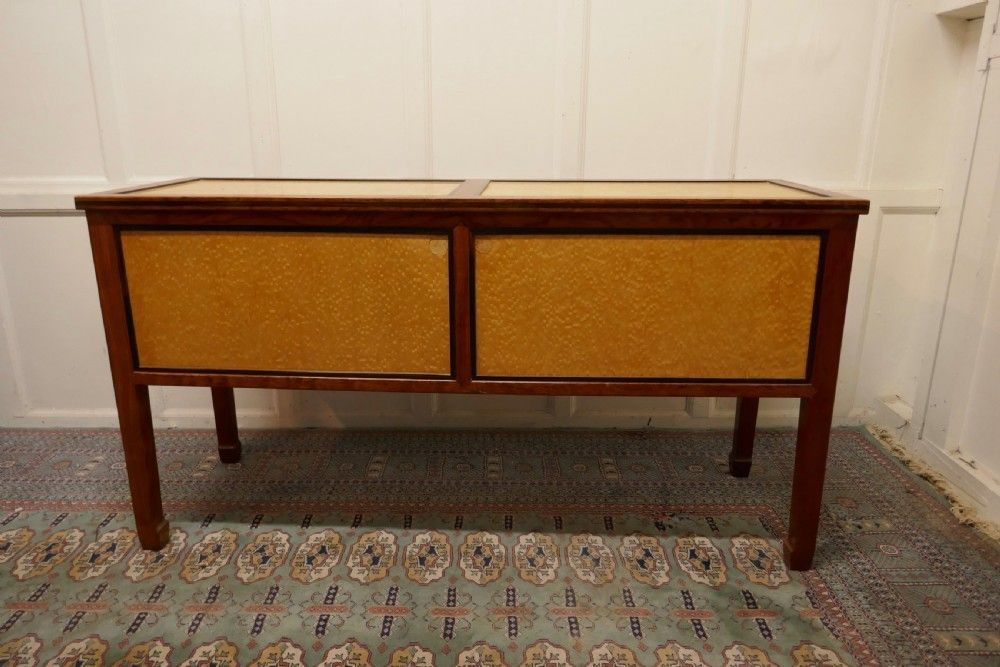 Art Deco Style Walnut And Maple Reception Desk photo vinterior