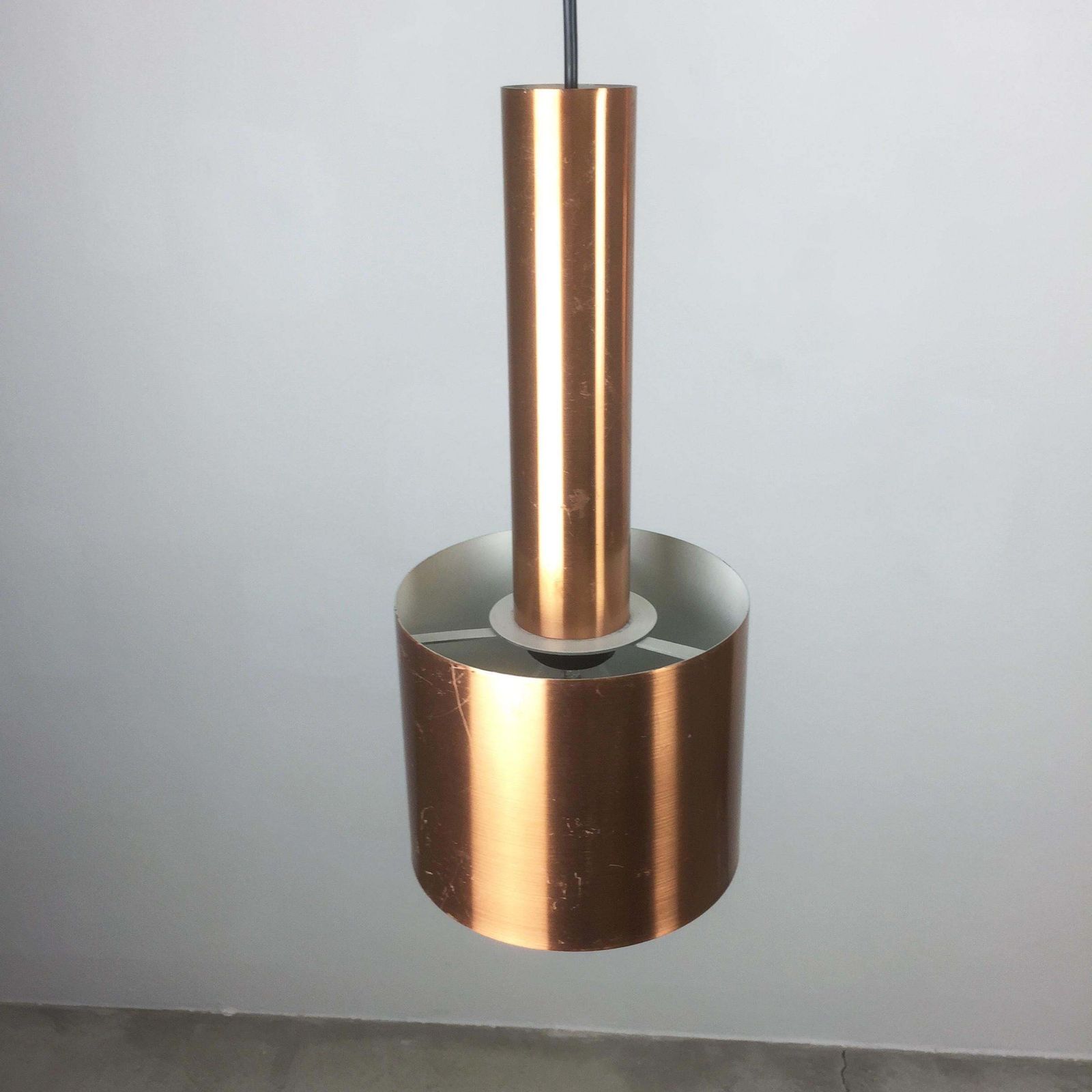 Set Of 2 "Club" Hanging Light Copper Jo Hammerborg Fog & Mørup, Denmark, 1963 photo 963.0