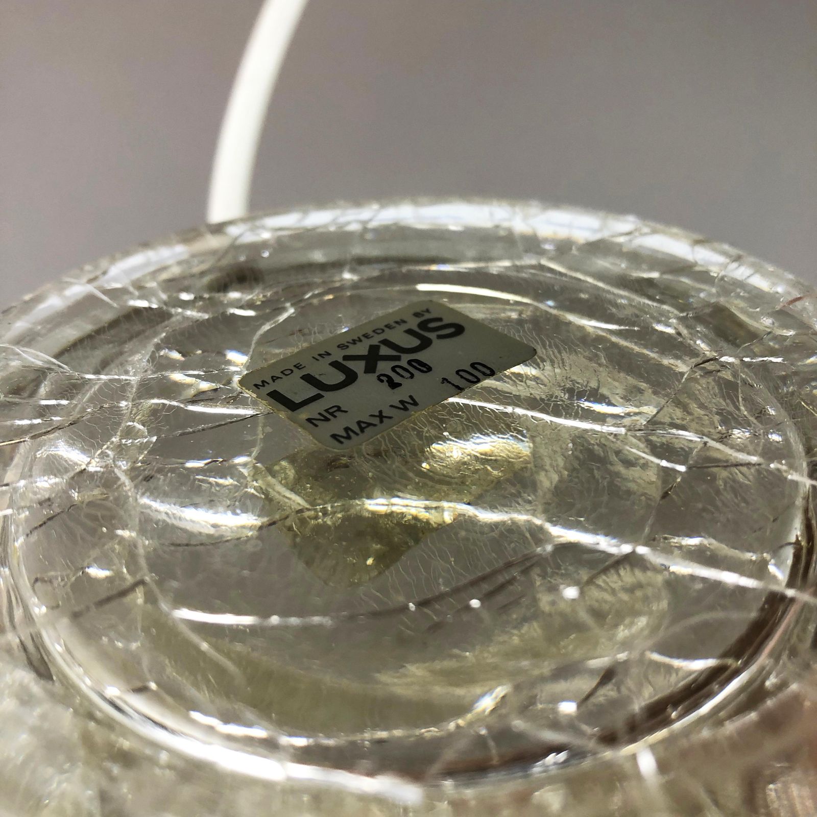 Lighting Glass Table Light By Uno & östen Kristiansson For Luxus Vittsjö, Sweden, 1970s photo