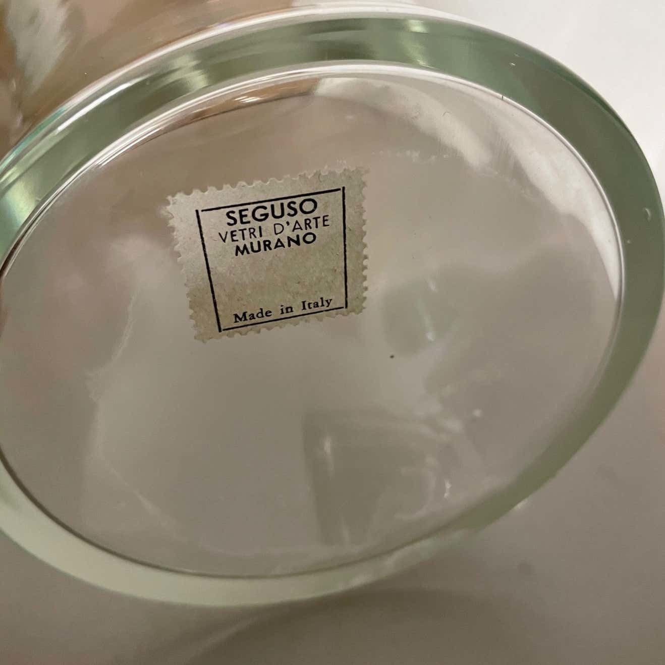 Extra Large 1.9kg Lucid Vase Murano Vetri Glass Seguso Vetri D'arte, Italy, 1970 photo for sale