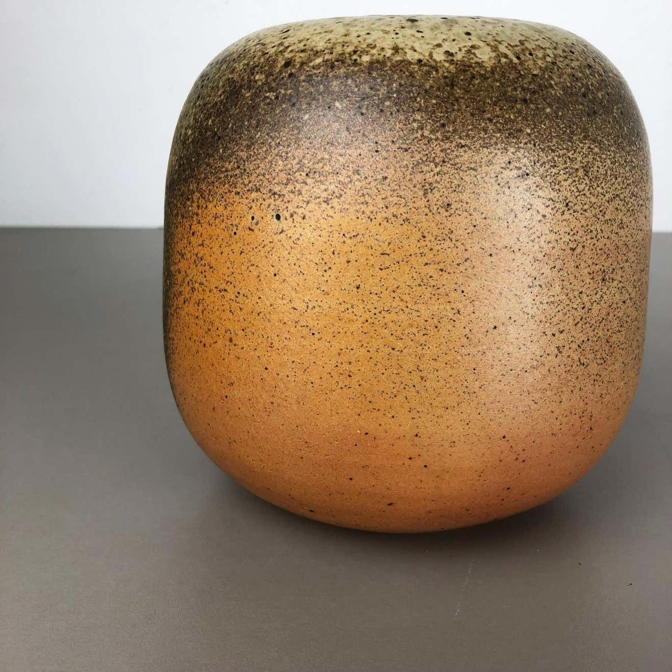 Abstract Ceramic Studio Pottery Vase Object Horst Kerstan, Kandern Germany 1980s photo vinterior