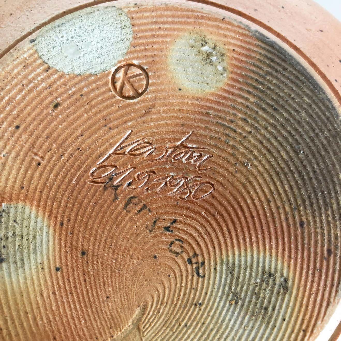 photo vinterior Abstract Ceramic Studio Pottery Vase Object Horst Kerstan, Kandern Germany 1980s