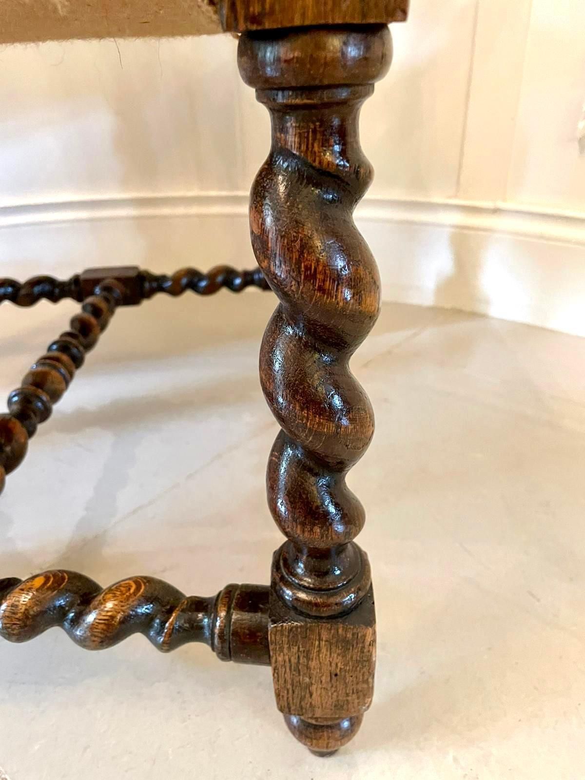 Large Antique Victorian Quality Carved Oak Armchair photo vinterior