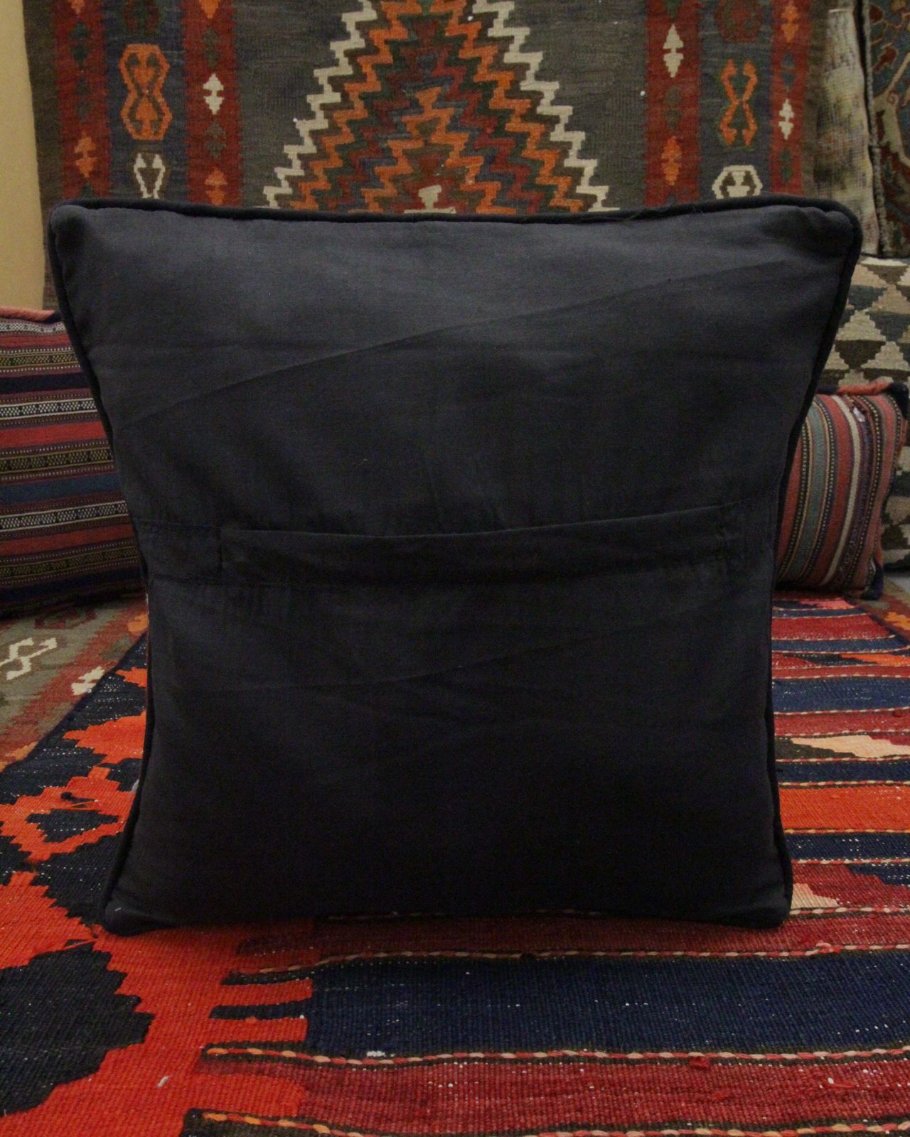 Handmade Wool Kilim Cushion Cover Traditional Scatter Pillow  42x42cm photo for sale