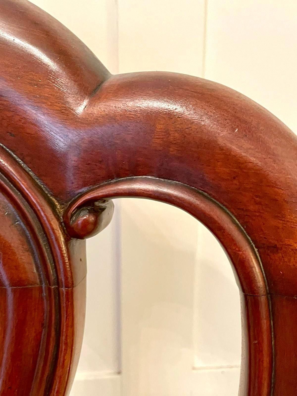 2895.0 Antique Set Of Six Victorian Mahogany Dining Chairs photo