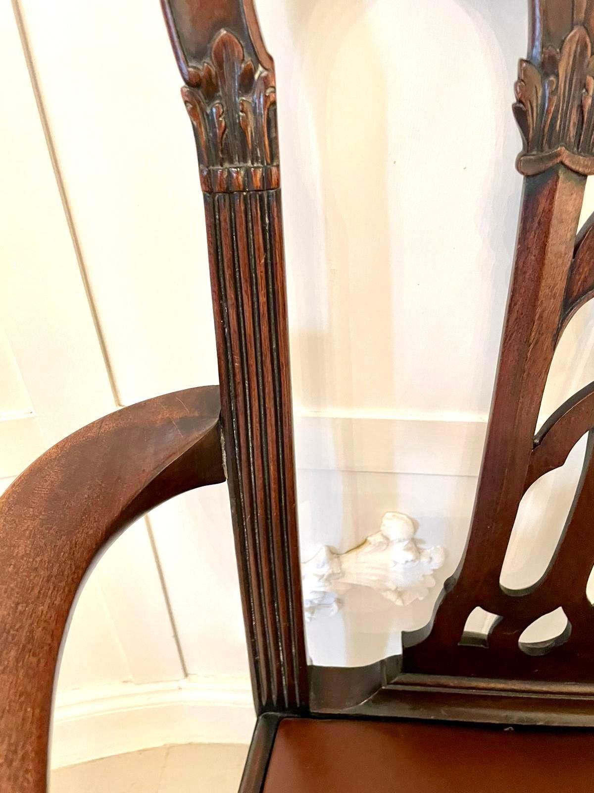 Quality Antique Victorian Carved Mahogany Desk Chair photo Furniture
