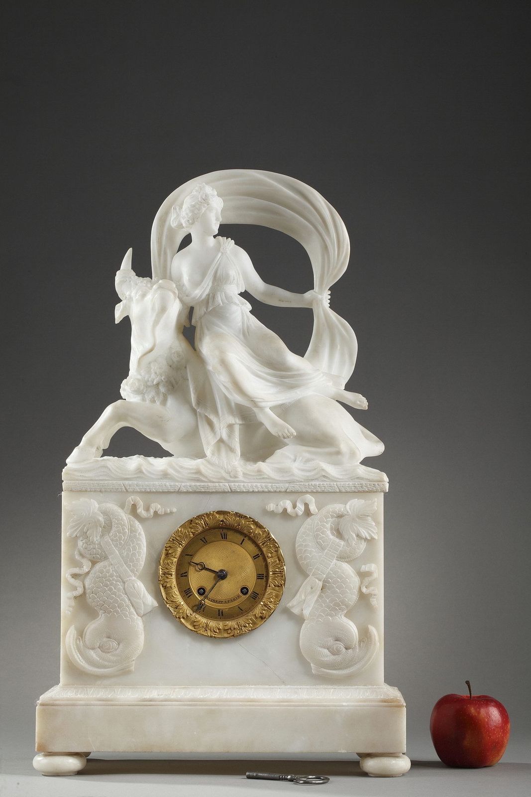 Alabaster Clock The Abduction Of Europa photo furniture