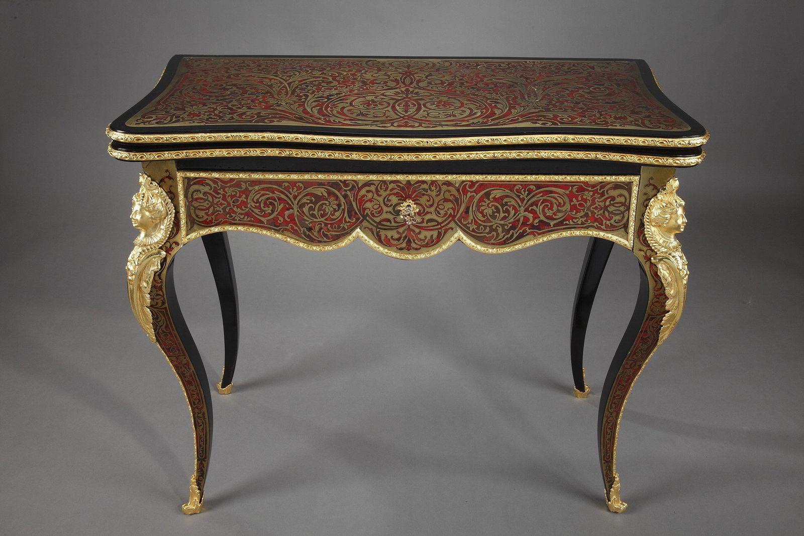 Console And Game Table In Boulle Marquetry photo for sale