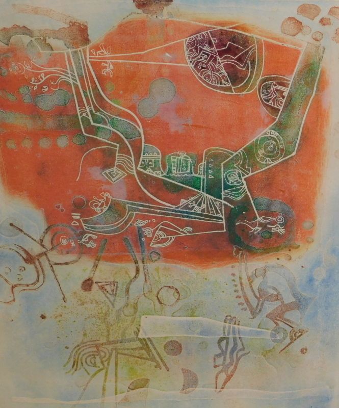 Lithographic Limited Edition Print, Signed By Japanese Master Shoichi Hasegawa "Laque De Chine" 56/110