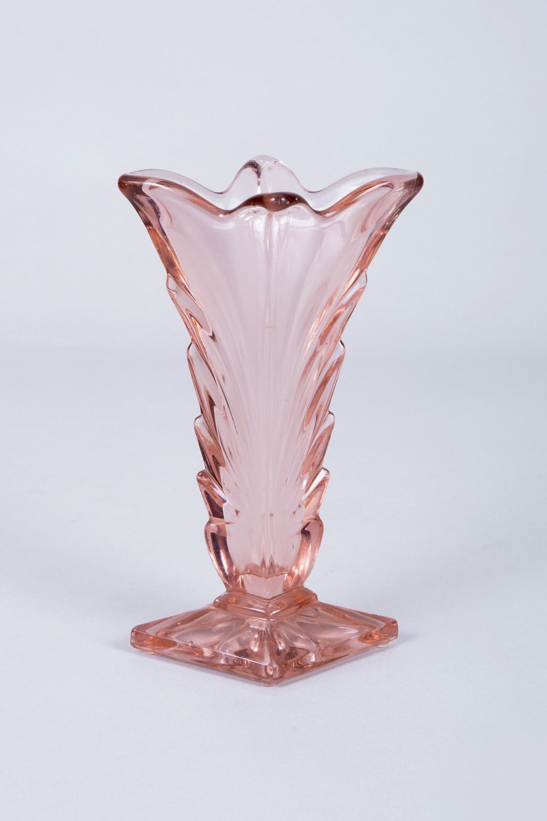 Home Decor Glass Pink Yellow And Orange Vases Made In Bohemia, Original Condition. Art Deco photo