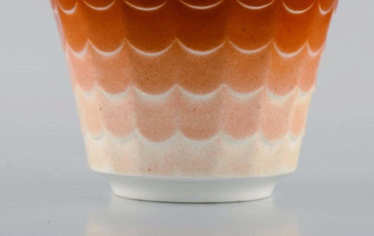 Wilhelm Kåge For Gustavsberg, Six Flower Pot Covers In Porcelain, 1960's photo buy