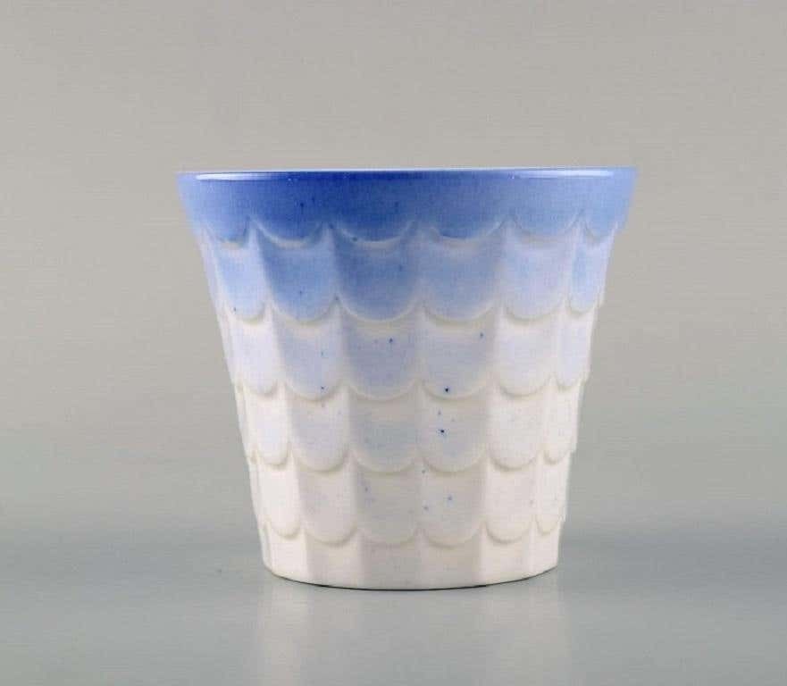Wilhelm Kåge For Gustavsberg, Six Flower Pot Covers In Porcelain, Swedish Design