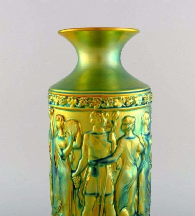 Unique Zsolnay Vase In Glazed Ceramics, Beautiful Eozin Glaze photo 1777.0