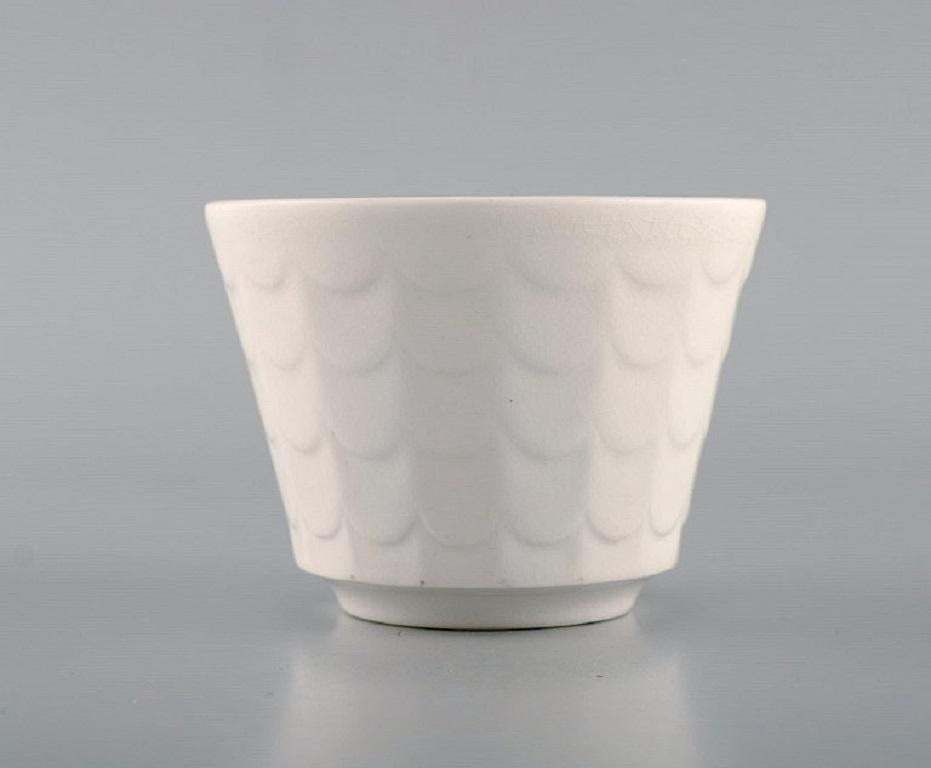 Wilhelm Kåge For Gustavsberg, Six Flower Pot Covers In Porcelain photo for sale