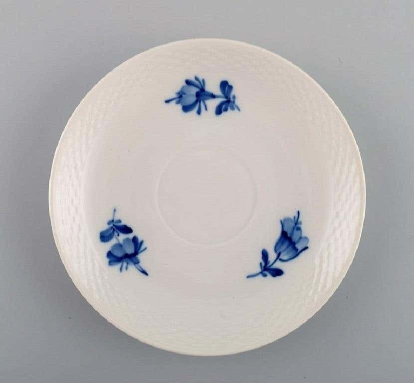 10 Royal Copenhagen Blue Flower Braided Coffee Cups With Saucers, 1960s photo Home Decor