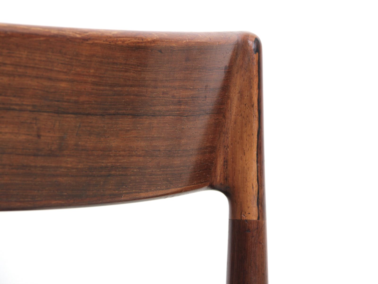 photo vintage Mid Century  Modern Scandinavian Set Of 4 Chairs In Teak By Harry Rosengren Hansen