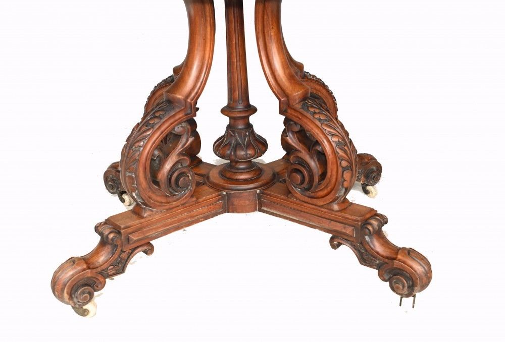 Victorian Sofa Table Walnut Antique 1860 photo furniture