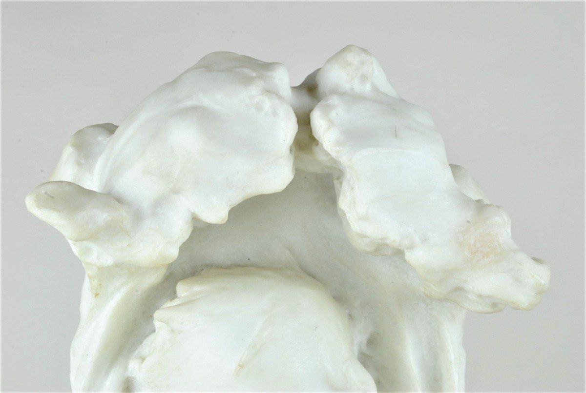 E Fortiny, Baby In Marble, End Of The 19th / Beginning Of The 20th Century photo vinterior