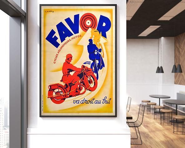 Favor Cycles Original Vintage Poster