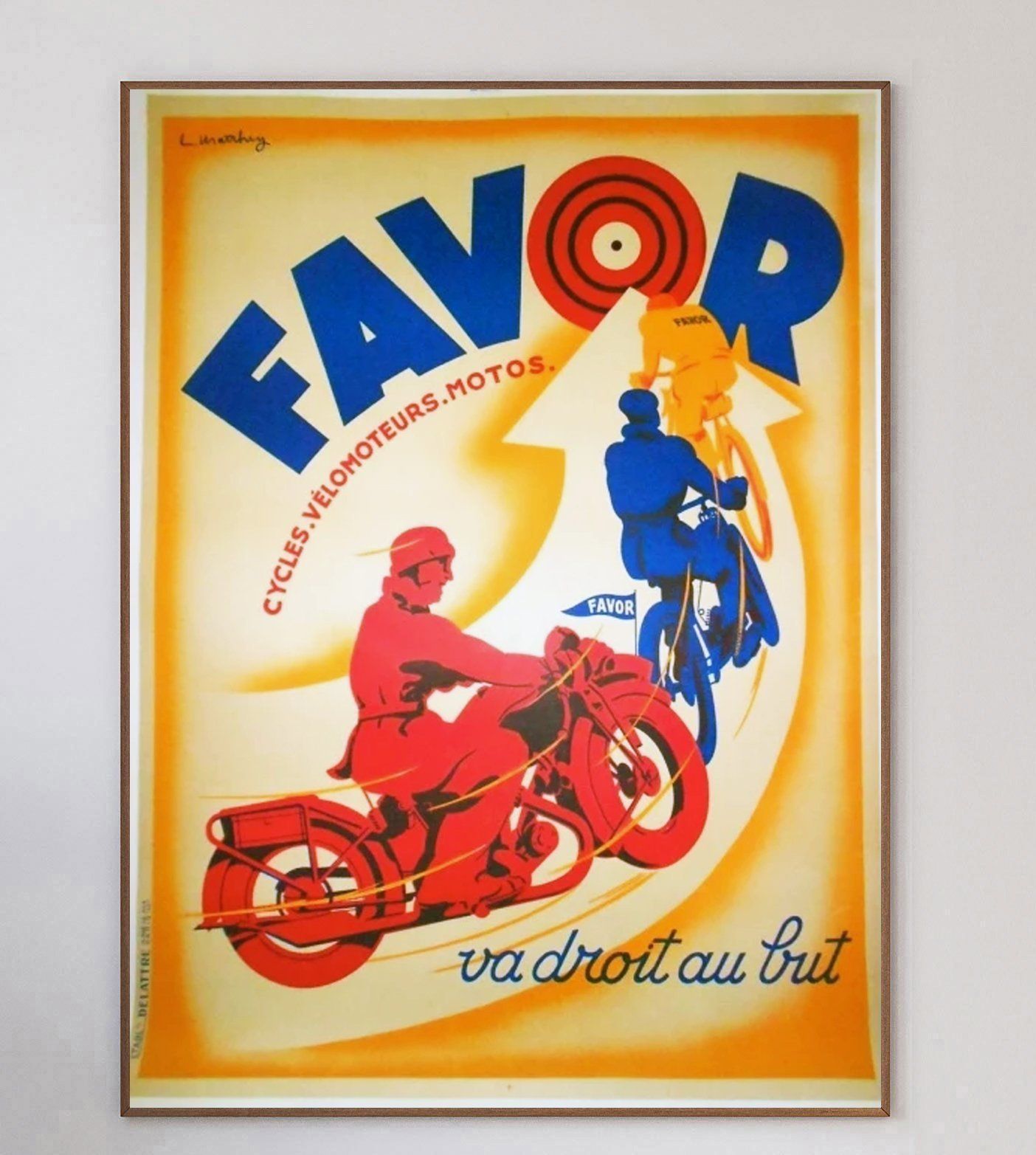 Favor Cycles Original Vintage Poster photo 1706.0