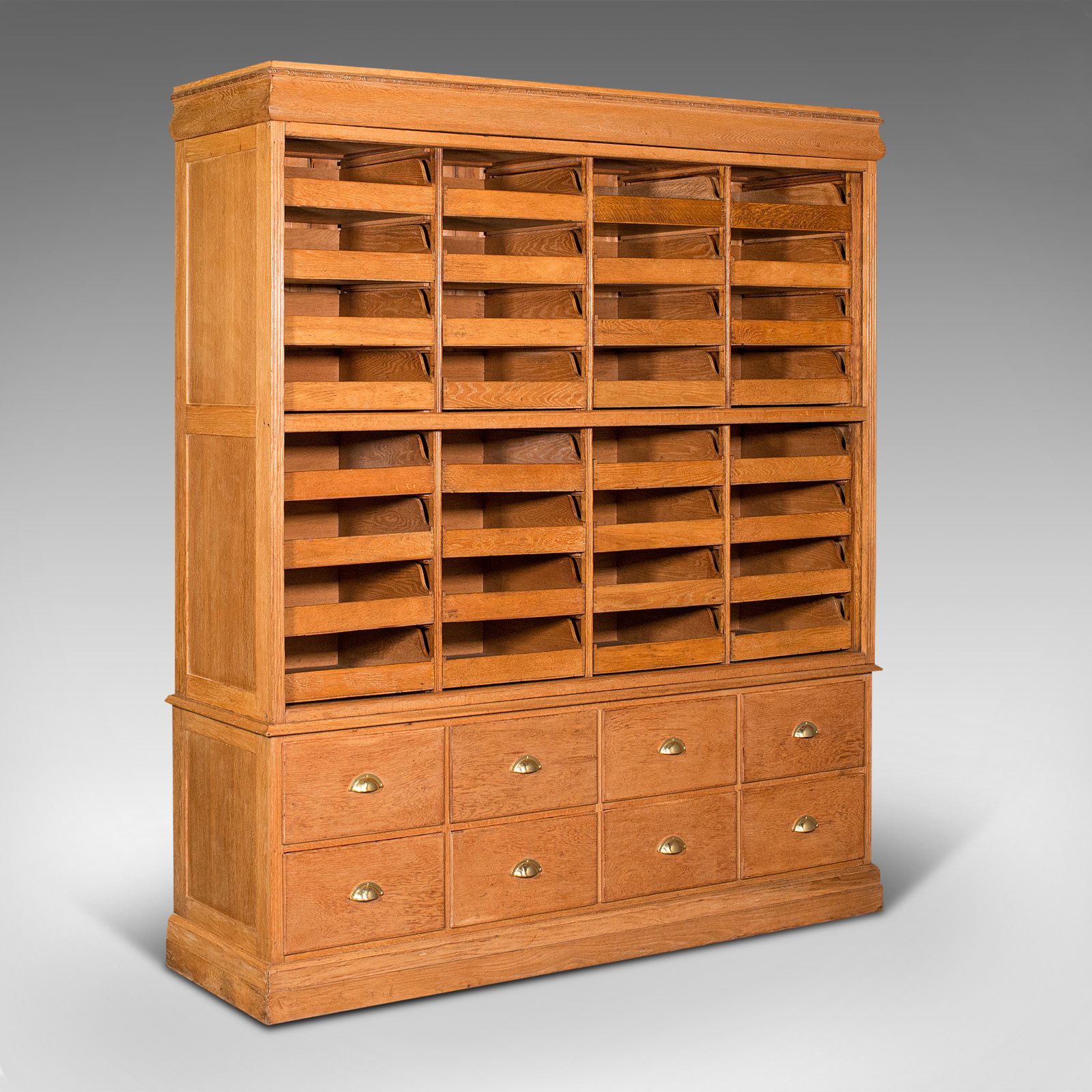 Very Large Antique Haberdashery Cabinet, Oak, Collector, Shop, Rack, C.1910